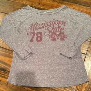 Women's Mississippi State MSU Gray Long Sleeve Tee. Medium. Excellent condition!